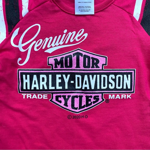 NWT Bundle Girls Kids Harley Davidson Winged Blue Pink Tops Size 2T 2 - Picture 3 of 10